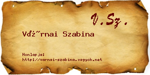 Várnai Szabina névjegykártya