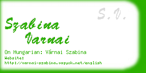 szabina varnai business card